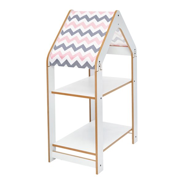 120 000427 4 Montessori shelf Zoilen pakoworld white-pink mdf 50x30x80cmSPRING OFFERS