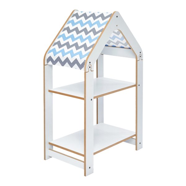 120 000428 4 Montessori shelf Zoilen pakoworld white-blue mdf 50x30x80cmIndoor furniture > Home organization > Kitchen > Shelves