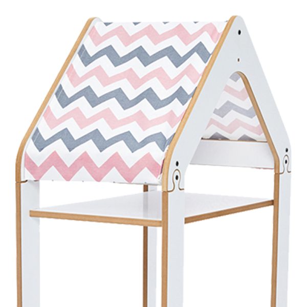 120 000431 2 2 Montessori shelf Zoilen I pakoworld white-pink mdf 50x30x100cmIndoor furniture > Home organization > Kitchen > Shelves