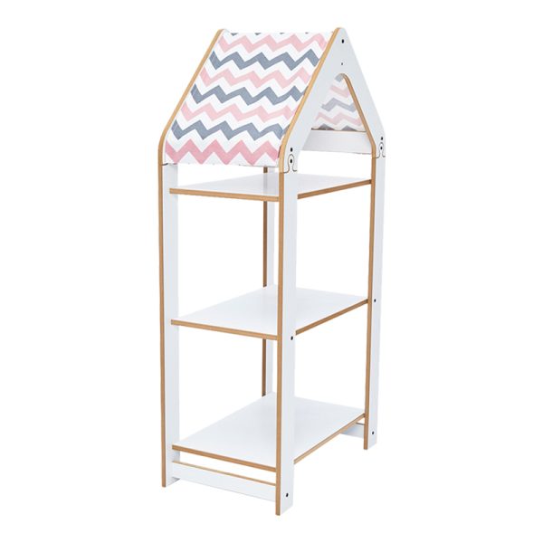 120 000431 4 Montessori shelf Zoilen I pakoworld white-pink mdf 50x30x100cmIndoor furniture > Home organization > Kitchen > Shelves