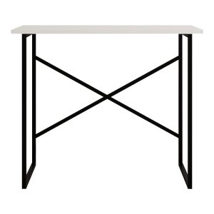 120 000468 3 9 Zayn pakoworld desk black metal and melamine in white shade 90x60x70cmOffice furniture > Working desk