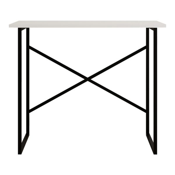 120 000468 3 9 Zayn pakoworld desk black metal and melamine in white shade 90x60x70cmOffice furniture > Working desk