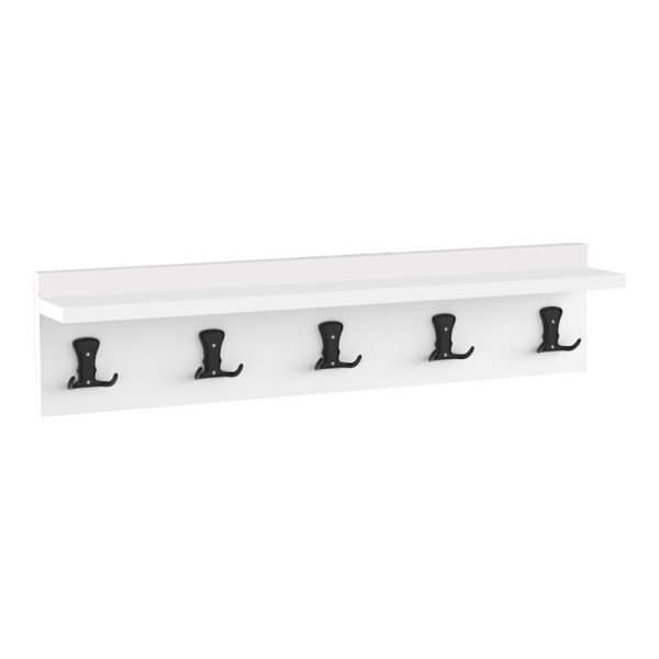 120 000471 1 Mec pakoworld melamine hanger in white shade 100x9x9cmIndoor furniture > Entrance furniture