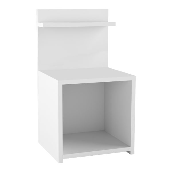 120 000476 4 Kassito pakoworld melamine bedside table in white shade 35x32x63cmIndoor furniture > Bedside tables