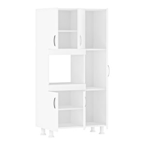 120 000480 3 7 Defne pakoworld kitchen cabinet in white 89x37.5x160cmIndoor furniture > Home organization > Kitchen