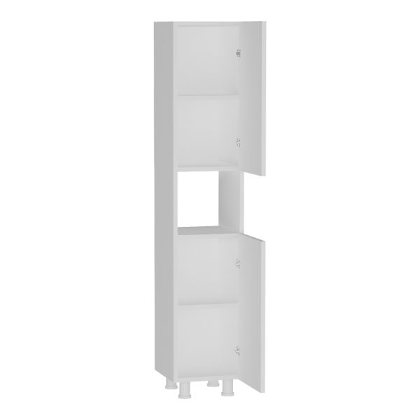 120 000483 3 4 Wanka pakoworld column wardrobe in white 30x32x144cmIndoor furniture > Home organization > Bathroom