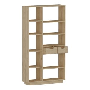120 000484 3 6 Bookcase with drawers Dakin pakoworld in oak shade 80x25x190cmIndoor furniture > Bookshelves