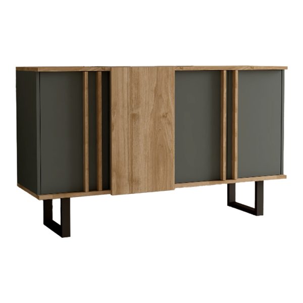 120 000490 5 Amanda I pakoworld sideboard in anthracite-walnut shade 160x74x79cmIndoor furniture > Buffets