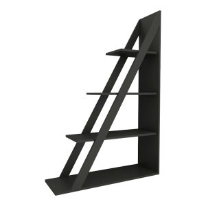 120 000491 4 Quina pakoworld bookcase in anthracite shade 100x30x150cmIndoor furniture > Bookshelves