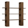 120 000493 6 Cabinet-column Aries pakoworld 18 pairs in white-walnut color 58x38x180cmIndoor furniture > Home organization > Bathroom > Cabinets