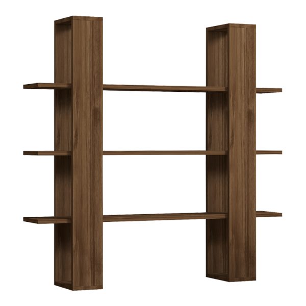 120 000493 6 Yotek pakoworld bookcase in walnut color 120x23x120cmIndoor furniture > Bookshelves