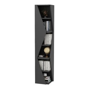 120 000494 3 2 Klaro pakoworld column bookcase in anthracite shade 32x32x165cmIndoor furniture > Bookshelves