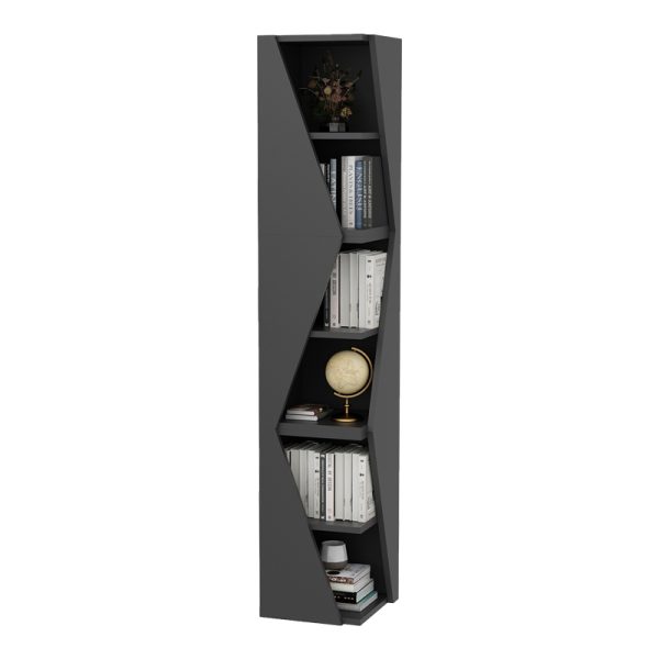 120 000494 3 2 Klaro pakoworld column bookcase in anthracite shade 32x32x165cmIndoor furniture > Bookshelves