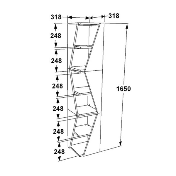 120 000494 4 2 Klaro pakoworld column bookcase in anthracite shade 32x32x165cmIndoor furniture > Bookshelves