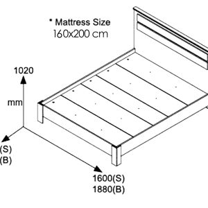123 000008 2 8 Double bed Olympus pakoworld in castillo-toro colour 160x200Indoor furniture > Beds