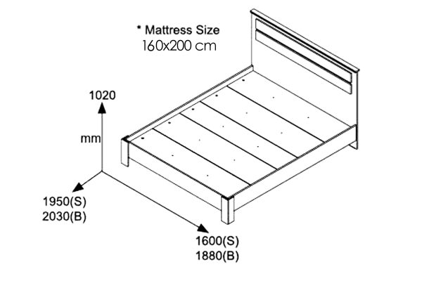 123 000008 2 8 Double bed Olympus pakoworld in castillo-toro colour 160x200Indoor furniture > Beds