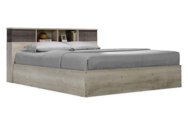 123 000009 1 Double bed Olympus pakoworld in castillo-toro colour oak 160x200Indoor furniture > Beds