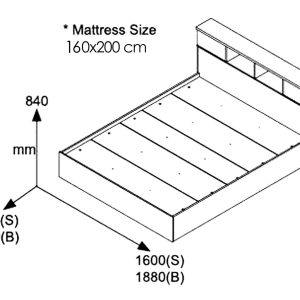 123 000009 2 1 Double bed Olympus pakoworld in castillo-toro colour oak 160x200Indoor furniture > Beds