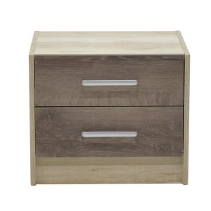 123 000015 3 2 Nightstand Olympus pakoworld with 2 drawers in castillo-toro colour 47,5x40,5x40,5Indoor furniture > Bedside tables