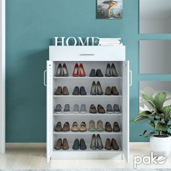 123 000026 2 Shoe cabinet Sante pakoworld 20 pairs white 80x37x123cmIndoor furniture > Shoe storage cabinet & cupboards