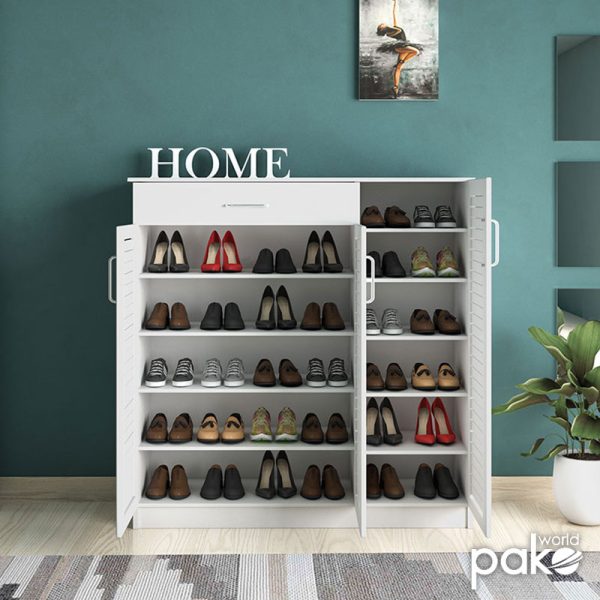 123 000027 2 Shoe cabinet Sante pakoworld 30 pairs white 120x37x123cmIndoor furniture > Shoe storage cabinet & cupboards
