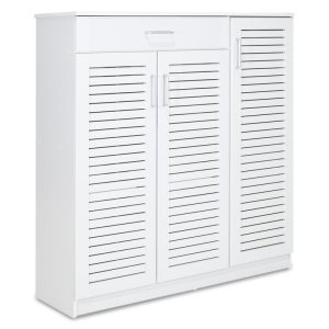 123 000027 Shoe cabinet Sante pakoworld 30 pairs white 120x37x123cmIndoor furniture > Shoe storage cabinet & cupboards