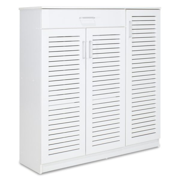 123 000027 Shoe cabinet Sante pakoworld 30 pairs white 120x37x123cmIndoor furniture > Shoe storage cabinet & cupboards