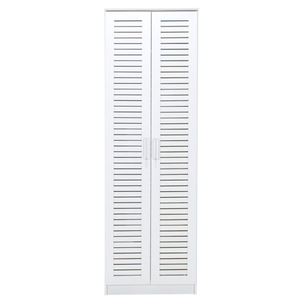 123 000028 4 5 Shoe cabinet Sante pakoworld 21 pairs dark white 60x37x183cmIndoor furniture > Shoe storage cabinet & cupboards