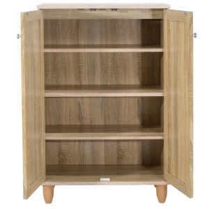 123 000029 3 6 Shoe cabinet SANTΟ pakoworld 10 pairs sonoma 60x34.5x91.5cmIndoor furniture > Shoe storage cabinet & cupboards