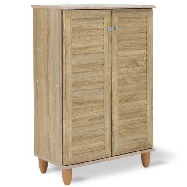 123 000029 9 Shoe cabinet SANTΟ pakoworld 10 pairs sonoma 60x34.5x91.5cmIndoor furniture > Shoe storage cabinet & cupboards