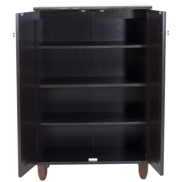 123 000030 3 3 Shoe cabinet SANTΟ pakoworld 10 pairs wenge 60x34.5x91.5cmIndoor furniture > Shoe storage cabinet & cupboards