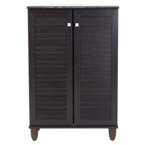 123 000030 4 3 Shoe cabinet SANTΟ pakoworld 10 pairs wenge 60x34.5x91.5cmIndoor furniture > Shoe storage cabinet & cupboards
