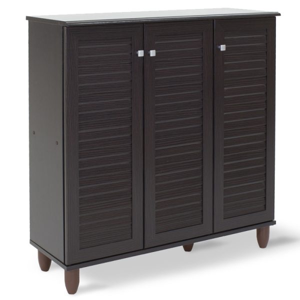 123 000032 14 Shoe cabinet SANTΟ pakoworld 16 pairs wenge 89.5x34.5x91.5cmIndoor furniture > Shoe storage cabinet & cupboards