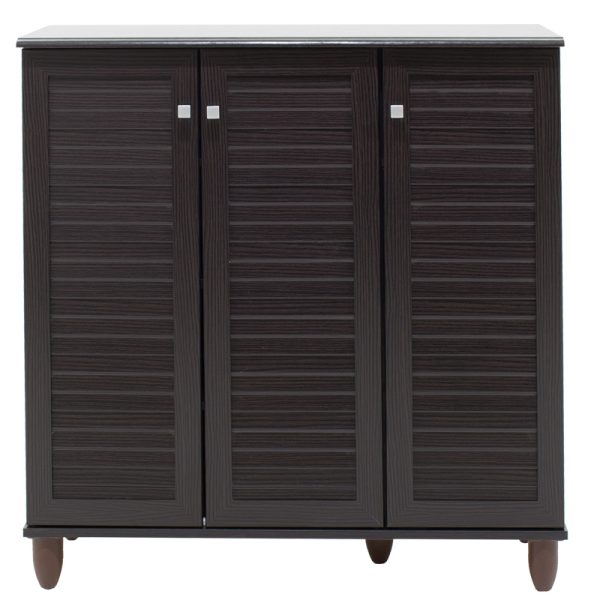 123 000032 4 11 Shoe cabinet SANTΟ pakoworld 16 pairs wenge 89.5x34.5x91.5cmIndoor furniture > Shoe storage cabinet & cupboards