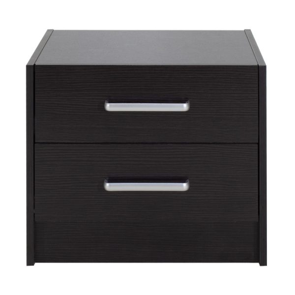 123 000051 4 2 Nightstand Olympus pakoworld with 2 drawers in wenge colour 47,5x40,5x40,5Indoor furniture > Bedside tables