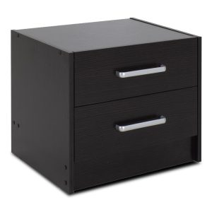 123 000051 5 Nightstand Olympus pakoworld with 2 drawers in wenge colour 47,5x40,5x40,5Indoor furniture > Bedside tables