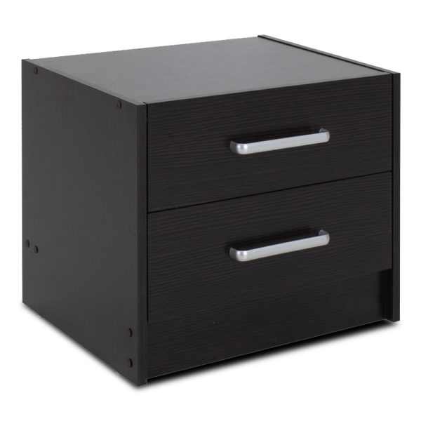 123 000051 5 Nightstand Olympus pakoworld with 2 drawers in wenge colour 47,5x40,5x40,5Indoor furniture > Bedside tables