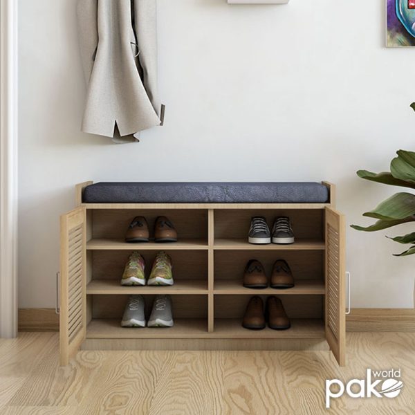 123 000059 2 2 Shoe cabinet stool Crispy pakoworld 9 pairs sonoma 94x34.5x60cmIndoor furniture > Shoe storage cabinet & cupboards