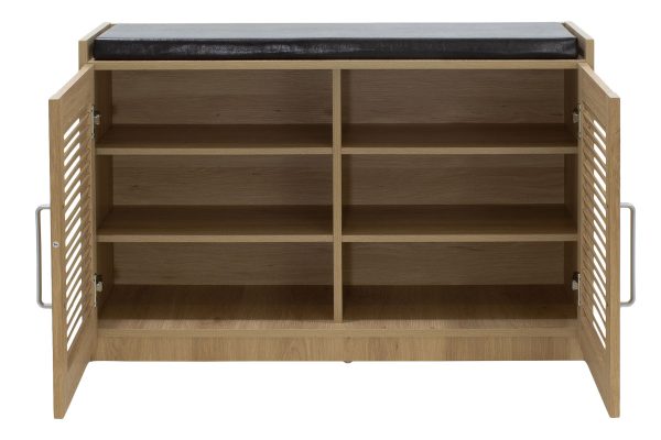 123 000059 4 2 Shoe cabinet stool Crispy pakoworld 9 pairs sonoma 94x34.5x60cmIndoor furniture > Shoe storage cabinet & cupboards