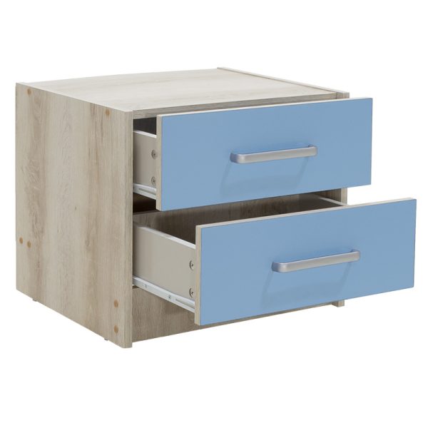 123 000074 2 2 Children's nightstand Looney pakoworld castillo-blue 47,5x40,5x40,5Indoor furniture > Bedside tables