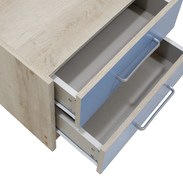 123 000074 4 2 Children's nightstand Looney pakoworld castillo-blue 47,5x40,5x40,5Indoor furniture > Bedside tables