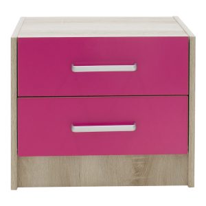 123 000075 3 10 Children's nightstand Looney pakoworld castillo-pink 47,5x40,5x40,5Indoor furniture > Bedside tables