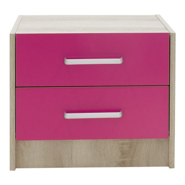 123 000075 3 10 Children's nightstand Looney pakoworld castillo-pink 47,5x40,5x40,5Indoor furniture > Bedside tables