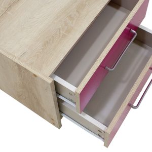 123 000075 4 10 Children's nightstand Looney pakoworld castillo-pink 47,5x40,5x40,5Indoor furniture > Bedside tables