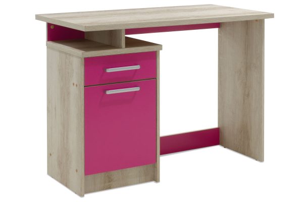 123 000081 5 Office table Looney pakoworld with drawers in castillo-pink colour 100x55x75cmIndoor furniture > Children's Room