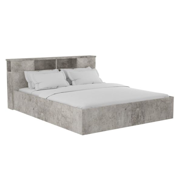 123 000191 8 Double bed Olympus pakoworld in antique anthracite colour 160x200 cmIndoor furniture > Beds