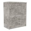 123 000193 9 Nightstand Ema pakoworld in white antique-mocha color 30x30x55cmIndoor furniture > Bedside tables
