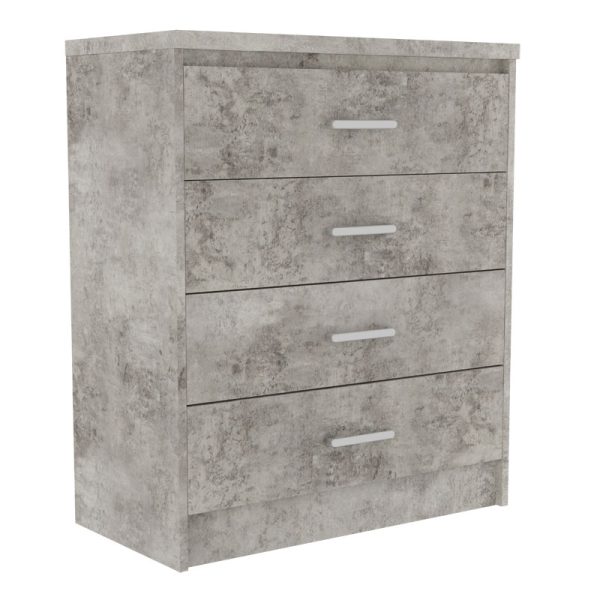 123 000193 9 Chest f 4 drawers Olympus pakoworld in antique anthracite colour 80x40x95Indoor furniture > Drawers-consoles
