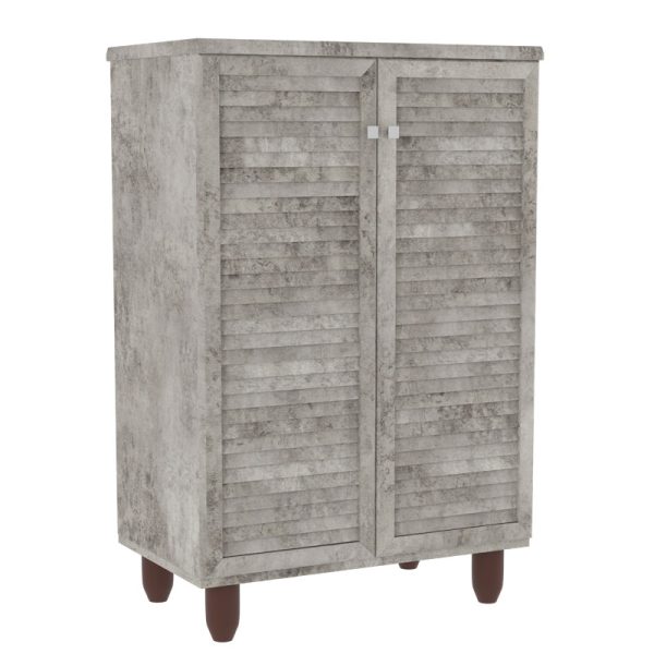 123 000195 7 Shoe cabinet SANTΟ pakoworld 10 pairs antique anthracite 60x34.5x91.5cmIndoor furniture > Shoe storage cabinet & cupboards