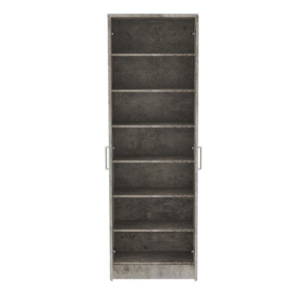 123 000199 3 5 Shoe cabinet Sante pakoworld 21 pairs dark antique anthracite 60x37x183cmIndoor furniture > Shoe storage cabinet & cupboards